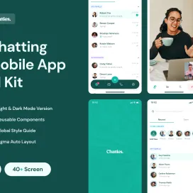 Chatties chatting mobile APP UI kit